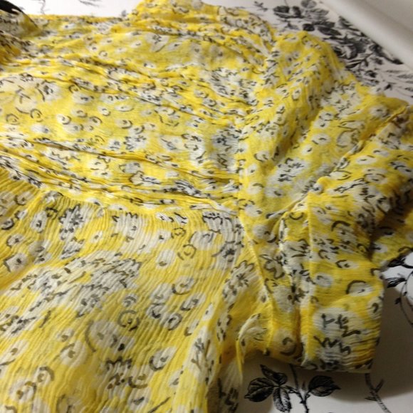 Zara Basic Floral So Soft Sheer Blouse - Picture 10 of 16